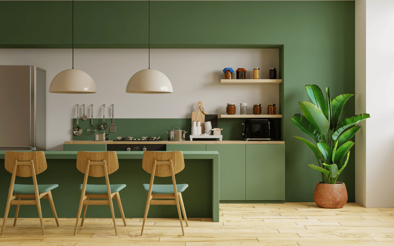 thiết kế nội thất cây xanh
